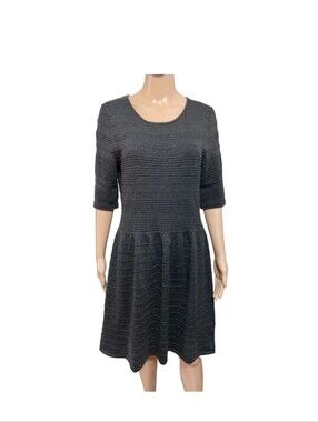 Candie's Girls Junior Size Large Gray Textured Dress